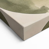 Minimalist Abstract Canvas Prints – Olive Green Geometric Wall Art