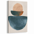 Contemporary Minimalist Wall Art – Teal, Beige & Burnt Orange Shapes