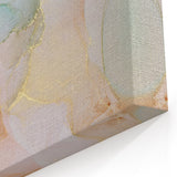 Neutral Abstract Prints – Pastel Dream Art with Gold Accents