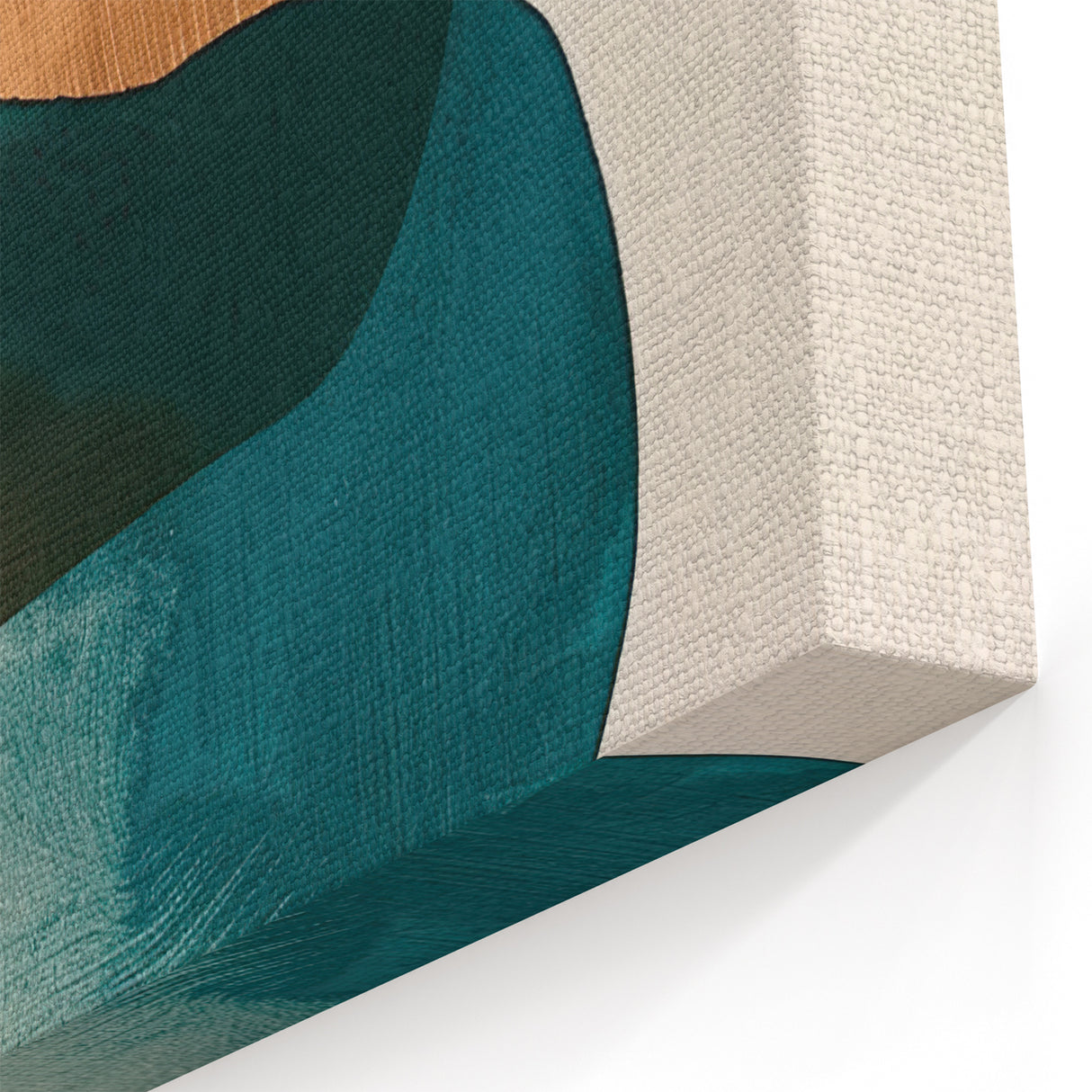 Earthen Harmony Abstracts – Teal and Brown Contemporary Wall Art