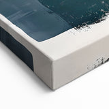 Modern Abstract Art – Cool Gray Blue Geometric Brushstroke Canvas