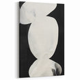Earth Tone Art – Black and White Minimalist Abstract Canvas Print