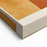 Contemporary Canvas Art – Geometric Burnt Orange and Black Design