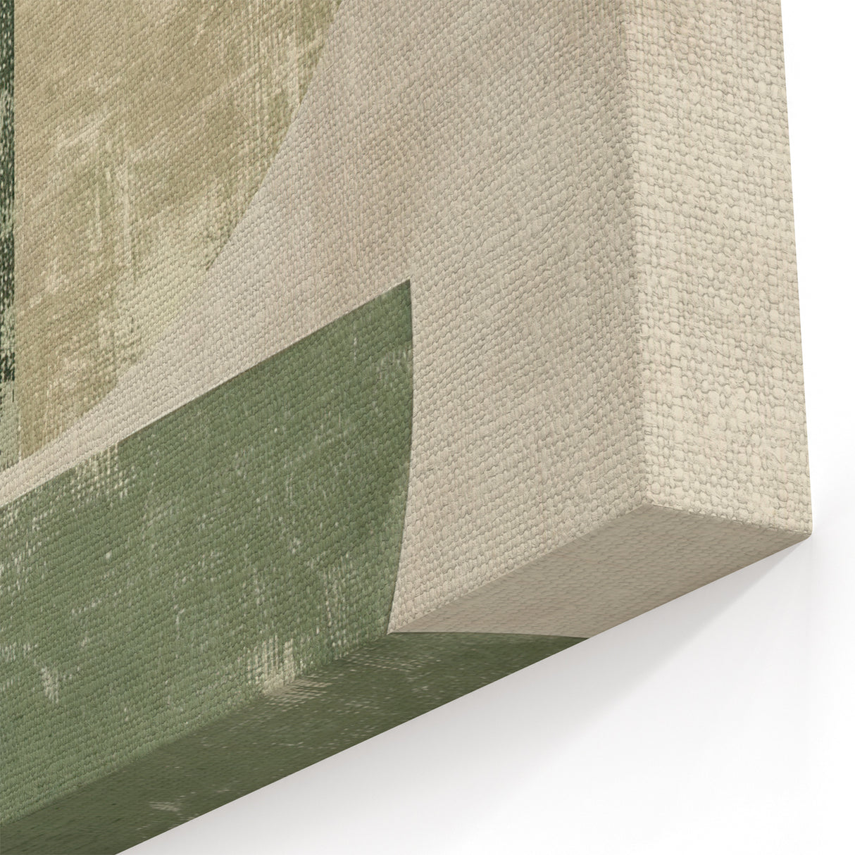 Neutral Abstract Prints – Forest Green Geometric Minimal Wall Art