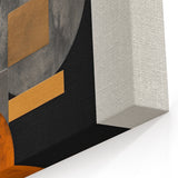 Modern Abstract Art – Gold and Black Geometric Canvas Wall Décor
