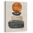 Contemporary Canvas Art – Earthy Stacked Shapes in Warm Tones