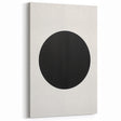 Minimalist Wall Decor – Black Circle on White Modern Abstract Canvas