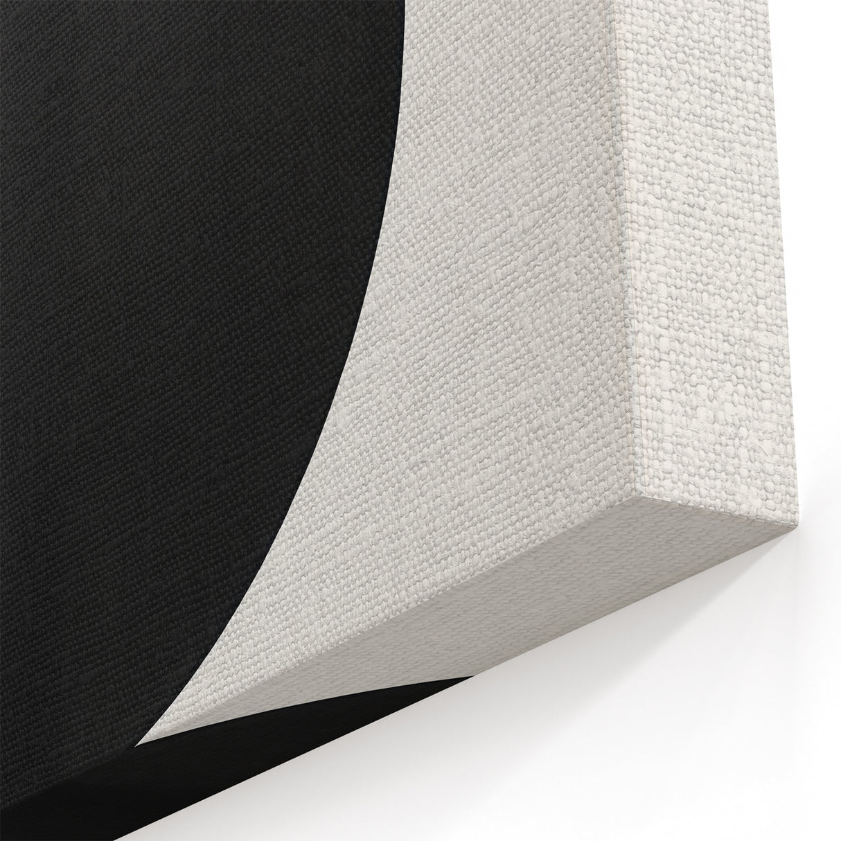 Minimalist Wall Decor – Black Circle on White Modern Abstract Canvas