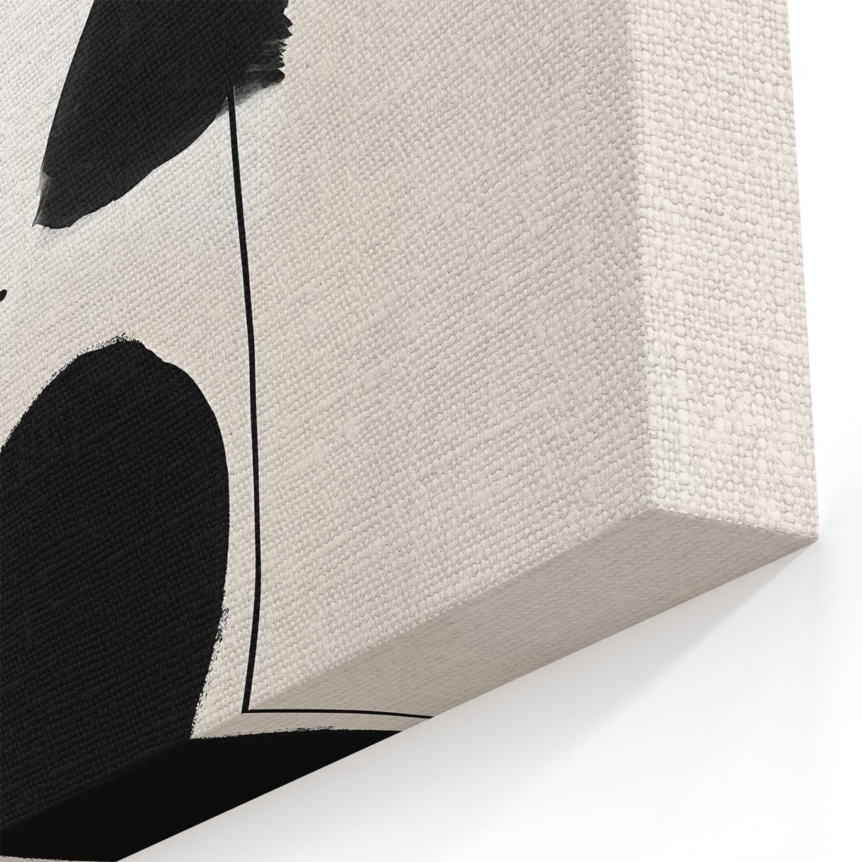 Neutral Abstract Prints – Black Brush and Linework Geometric Art