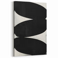 Modern Abstract Art – Bold Black Organic Shapes on White Canvas