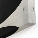 Modern Abstract Art – Bold Black Organic Shapes on White Canvas