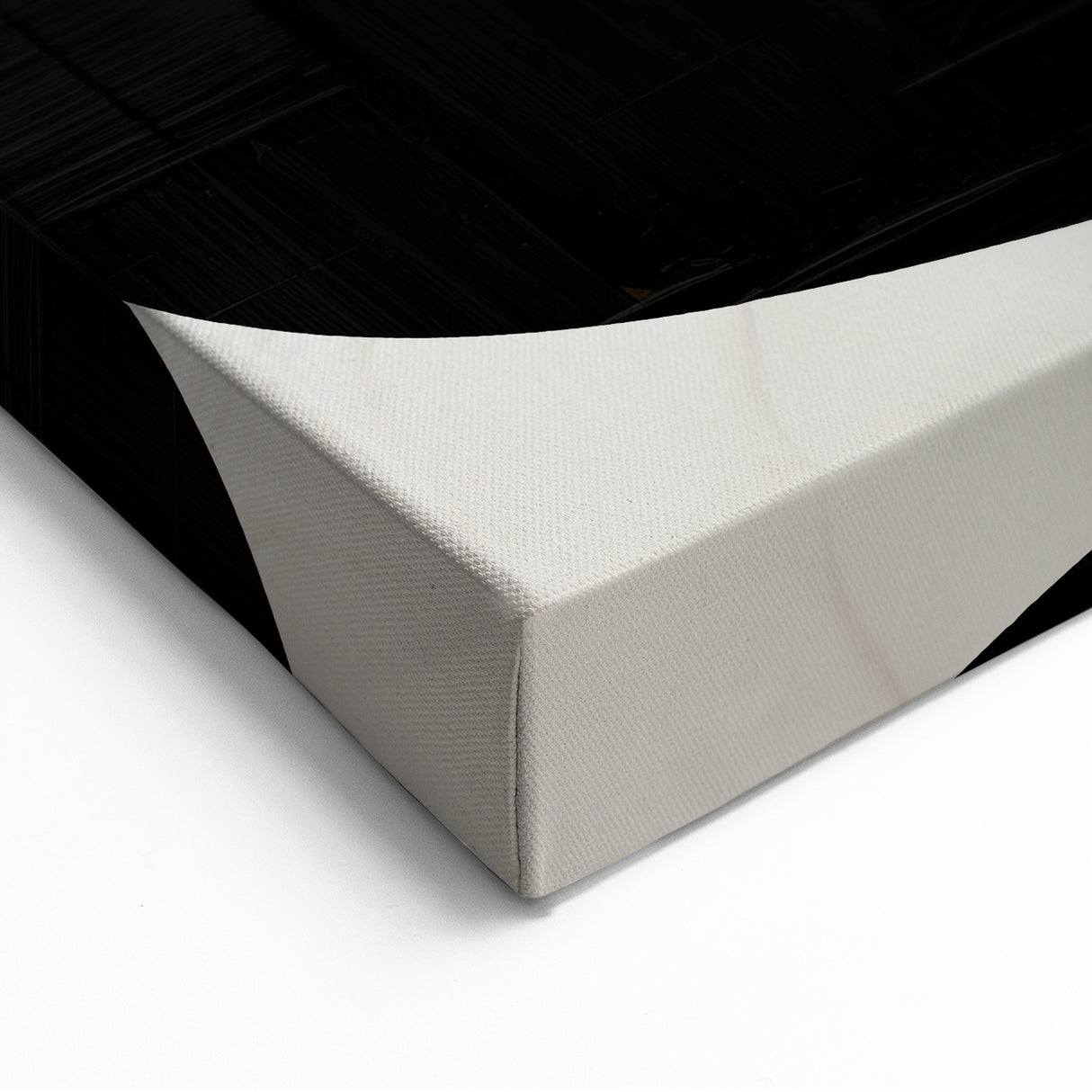 Modern Abstract Art – Bold Black Organic Shapes on White Canvas