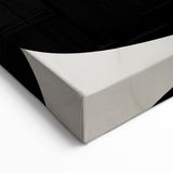 Modern Abstract Art – Bold Black Organic Shapes on White Canvas