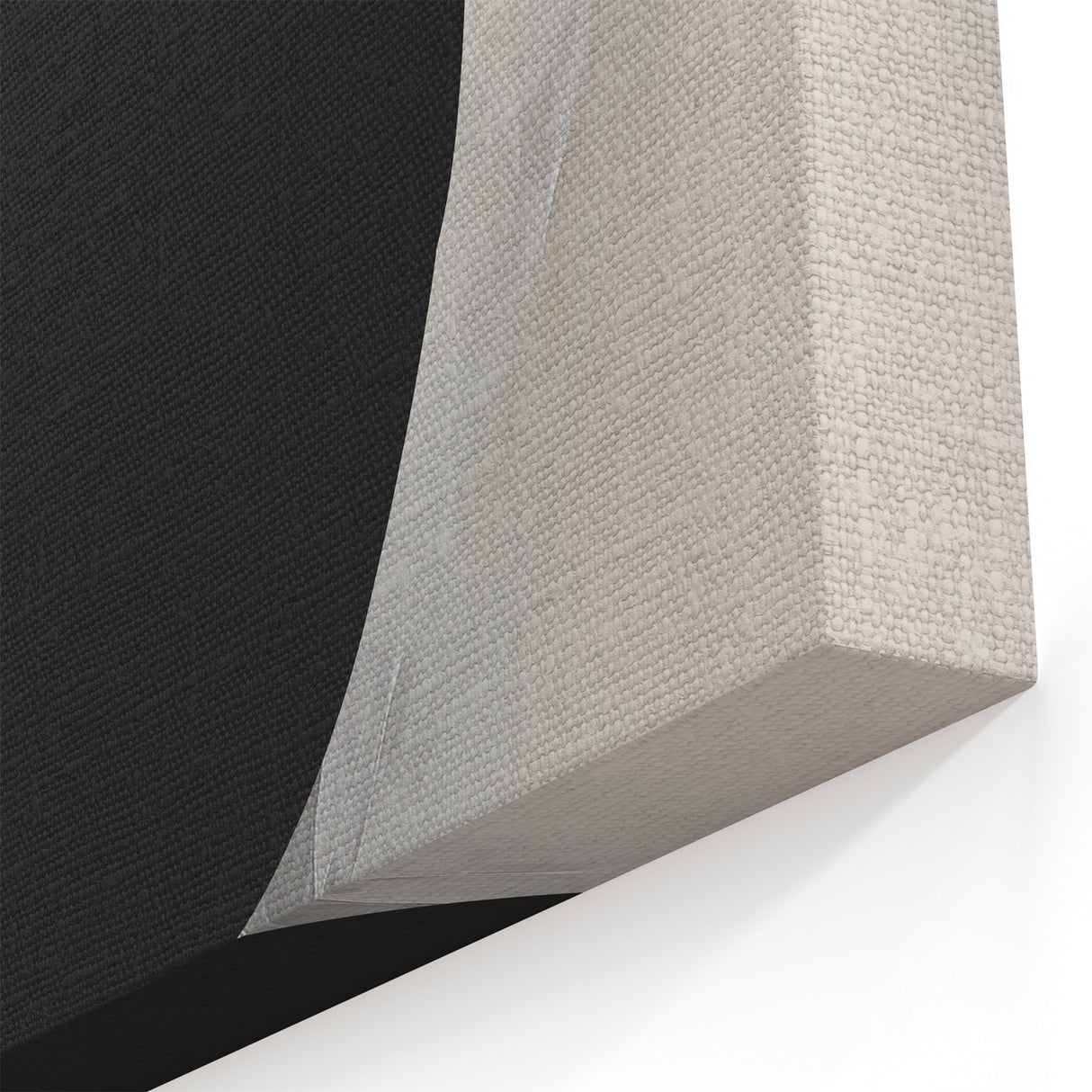 Modern Abstract Art – Bold Black Organic Shapes on White Canvas