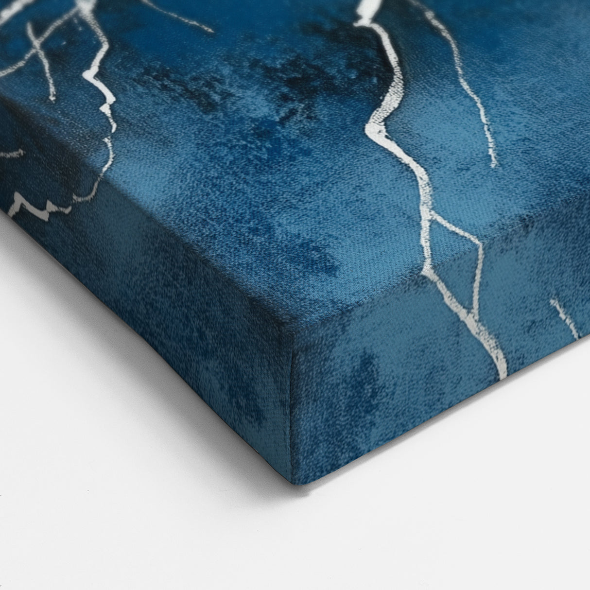 Modern Abstract Wall Art – Minimalist Tree in Blue and Gray Tones