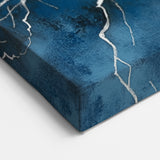 Modern Abstract Wall Art – Minimalist Tree in Blue and Gray Tones