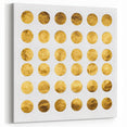 Geometric Abstract Wall Decor – Gold Circles Modern Canvas Art