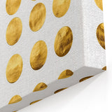 Geometric Abstract Wall Decor – Gold Circles Modern Canvas Art