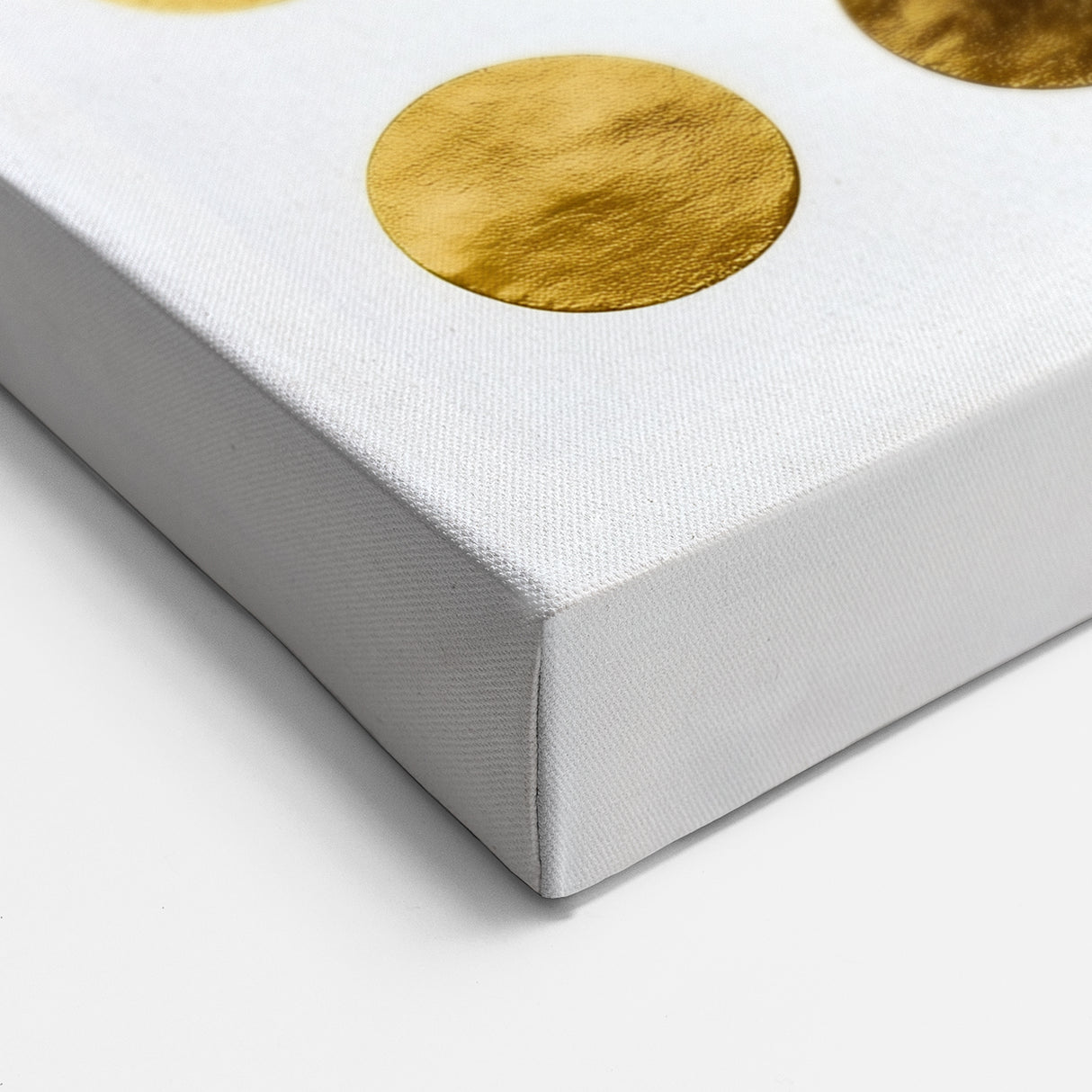 Geometric Abstract Wall Decor – Gold Circles Modern Canvas Art