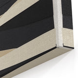 Contemporary Abstract Canvas – Neutral Black, Beige & Ivory Layers
