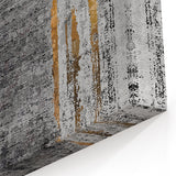 Earthen Harmony Abstracts – Gold and Gray Minimalist Wall Decor