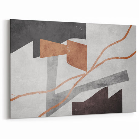 Neutral Abstract Prints in Brown – Earthen Harmony Modern Artwork