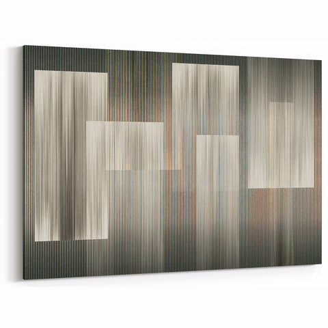 Linear Rhythm Blocks – Neutral Abstract Wall Art in Earth Tones