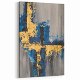 Golden Balance in Gray – Earthen Harmony Earth Tone Art Painting