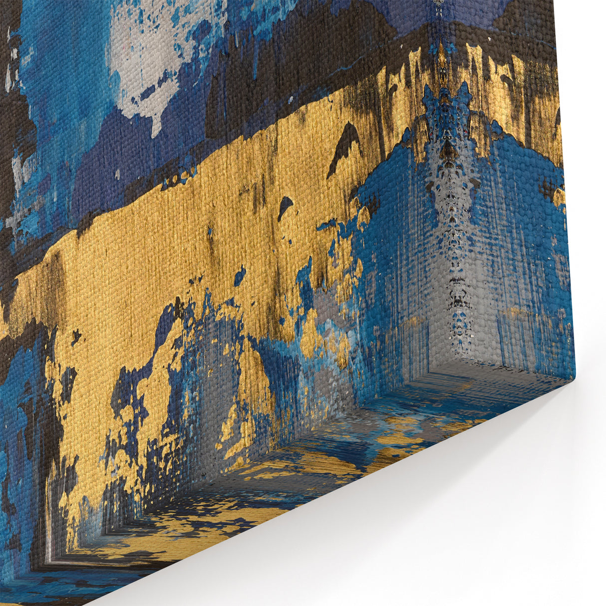 Golden Balance in Gray – Earthen Harmony Earth Tone Art Painting