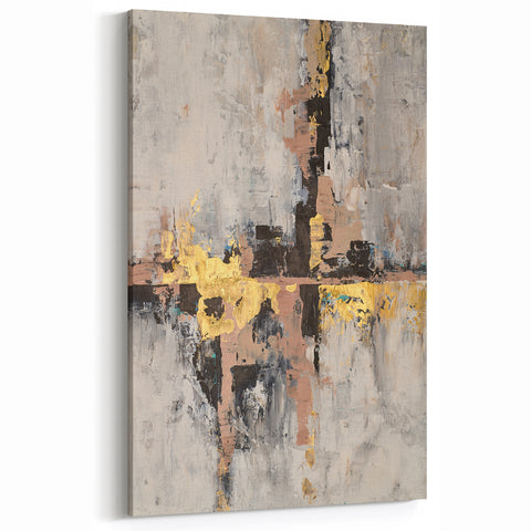 Blush Gold Harmony – Earthen Harmony Minimalist Wall Decor Art