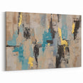 Textured Teal & Gold – Earthen Harmony Modern Abstract Art Print