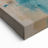 Textured Teal & Gold – Earthen Harmony Modern Abstract Art Print