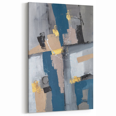 Geometric Contrast Flow – Earthen Harmony Neutral Abstract Prints