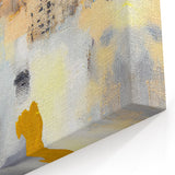 Blushed Blues – Royal Abstract Wall Art with Gold and Gray Accents