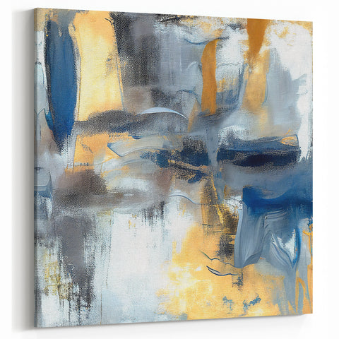 Soft Motion Abstract – Neutral Earth Tone Wall Art with Gold Accents