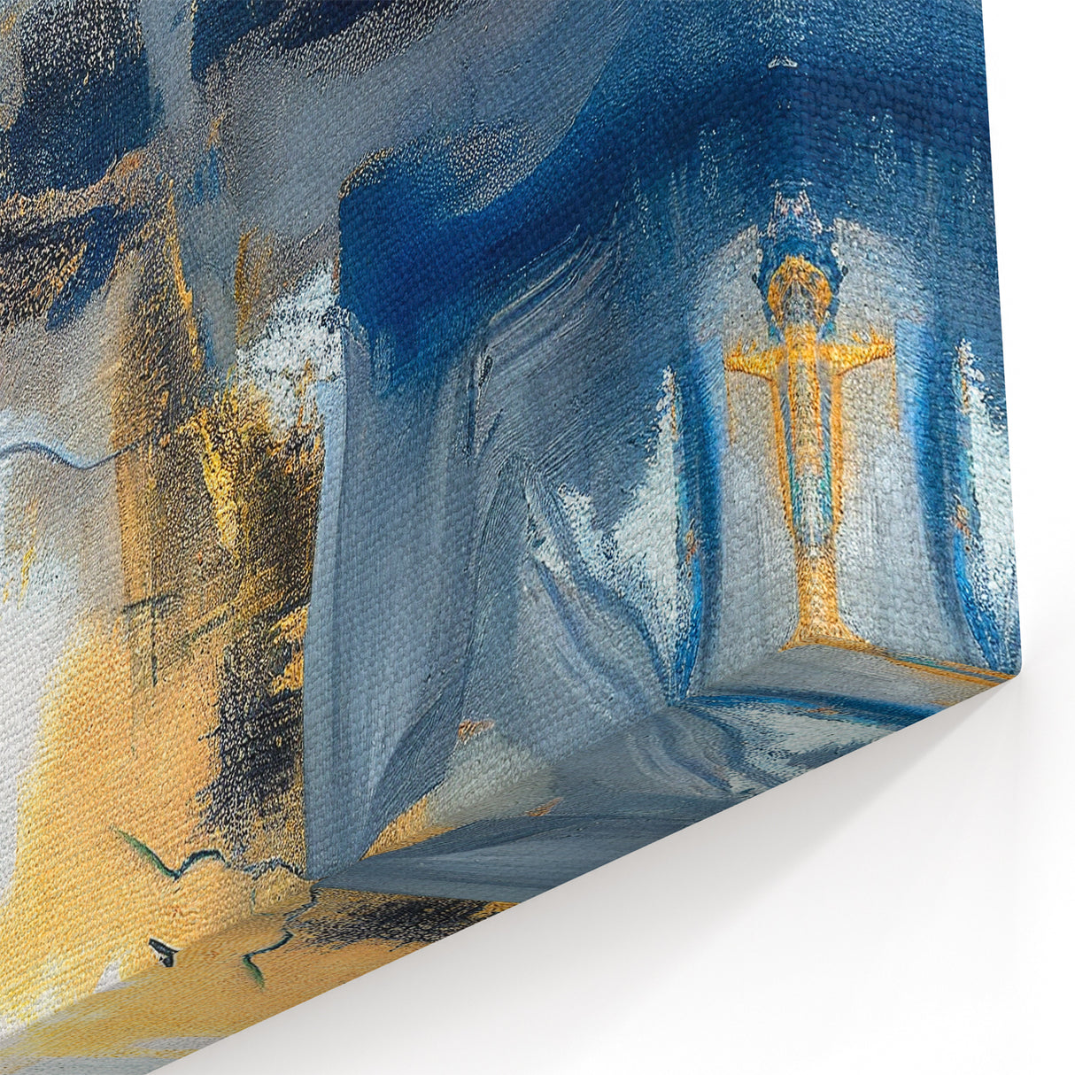 Soft Motion Abstract – Neutral Earth Tone Wall Art with Gold Accents