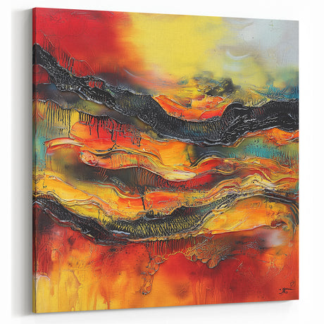 Bold Burnt Orange Form – Earthen Harmony Neutral Abstract Prints