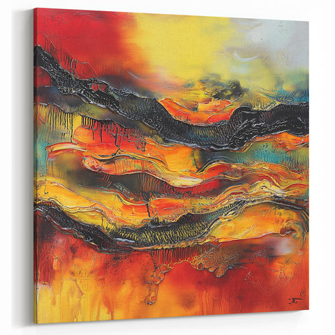 Bold Burnt Orange Form – Earthen Harmony Neutral Abstract Prints