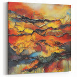 Fiery Horizon – Earthen Harmony Interior Design Art in Warm Hues