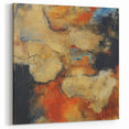 Earthen Harmony Abstracts – Fiery Orange & Beige Modern Wall Art