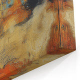 Earthen Harmony Abstracts – Fiery Orange & Beige Modern Wall Art
