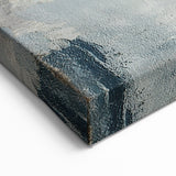 Whispers of Fog – Teal and Gray Abstract Wall Art with Gold Hues