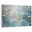 Blossom Breeze – Floral Abstract Wall Art in Blue and White Tones
