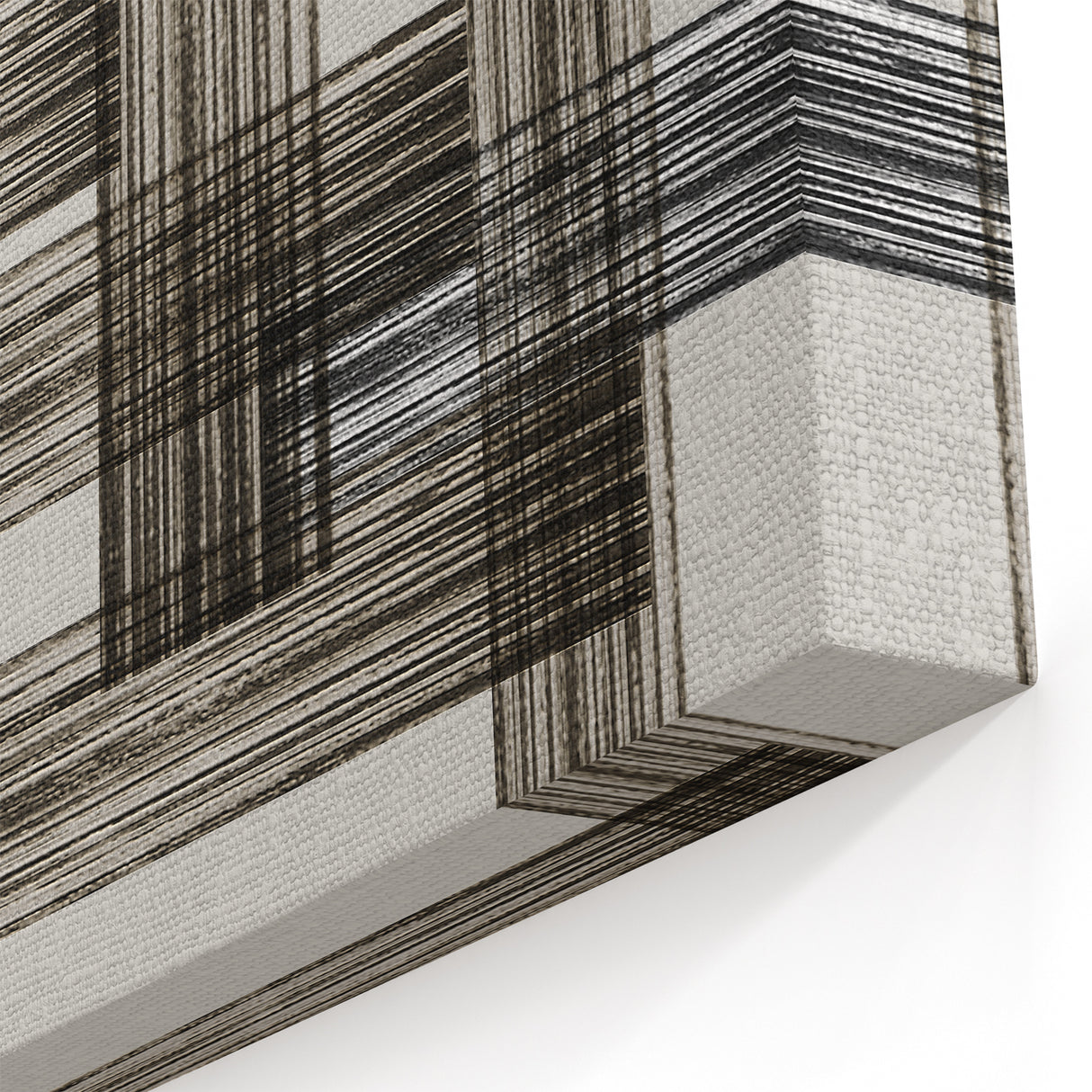 Structured Silence – Minimalist Abstract Wall Art in Gray and Black