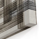 Structured Silence – Minimalist Abstract Wall Art in Gray and Black