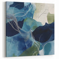 Geometric Abstract Wall Decor – Oceanic Blue Contemporary Canvas