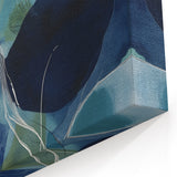 Geometric Abstract Wall Decor – Oceanic Blue Contemporary Canvas