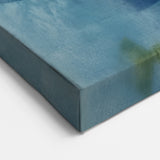 Geometric Abstract Wall Decor – Oceanic Blue Contemporary Canvas