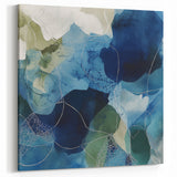 Minimalist Abstract Wall Art – Deep Blue and Teal Canvas Print