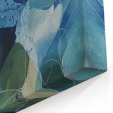 Minimalist Abstract Wall Art – Deep Blue and Teal Canvas Print